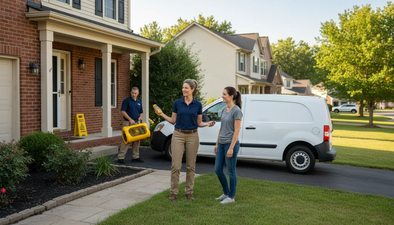 Residential water damage restoration in North East, PA